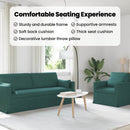 vidaXL Kanapé Szett 2 pcs Sötétzöld 198 x 78 x 80 cm szövet