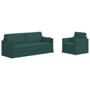 vidaXL Kanapé Szett 2 pcs Sötétzöld 198 x 78 x 80 cm szövet