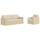 vidaXL Kanapé Szett 2 pcs Krém 198 x 78 x 80 cm szövet