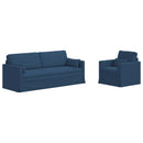 vidaXL Kanapé Szett 2 pcs Kék 198 x 78 x 80 cm szövet