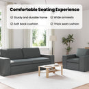 vidaXL Kanapé Szett 2 pcs Sötétszürke 222 x 80 x 82 cm szövet