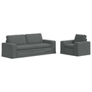 vidaXL Kanapé Szett 2 pcs Sötétszürke 222 x 80 x 82 cm szövet