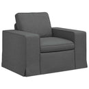 vidaXL Kanapé Szett 2 pcs Sötétszürke 222 x 80 x 82 cm szövet