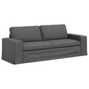 vidaXL Kanapé Szett 2 pcs Sötétszürke 222 x 80 x 82 cm szövet