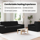 vidaXL Kanapé Szett 2 pcs Fekete 222 x 80 x 82 cm szövet