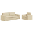 vidaXL Kanapé Szett 2 pcs Krém 222 x 80 x 82 cm szövet