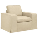 vidaXL Kanapé Szett 2 pcs Krém 222 x 80 x 82 cm szövet