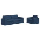vidaXL Kanapé Szett 2 pcs Kék 222 x 80 x 82 cm szövet