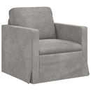 vidaXL Kanapé Szett 2 pcs Világosszürke 198 x 78 x 80 cm Bársony