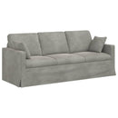 vidaXL Kanapé Szett 2 pcs Világosszürke 198 x 78 x 80 cm Bársony