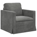 vidaXL Kanapé Szett 2 pcs Sötétszürke 198 x 78 x 80 cm Bársony