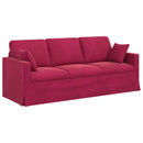 vidaXL Kanapé Szett 2 pcs Bordó 198 x 78 x 80 cm Bársony