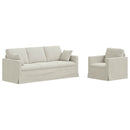vidaXL Kanapé Szett 2 pcs Krém 198 x 78 x 80 cm Bársony