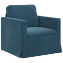 vidaXL Kanapé Szett 2 pcs Kék 198 x 78 x 80 cm Bársony