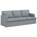 vidaXL Kanapé Szett 2 pcs Világosszürke 201 x 80 x 85 cm szövet