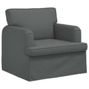 vidaXL Kanapé Szett 2 pcs Sötétszürke 201 x 80 x 85 cm szövet