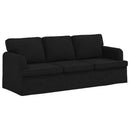vidaXL Kanapé Szett 2 pcs Fekete 201 x 80 x 85 cm szövet