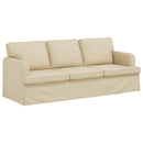vidaXL Kanapé Szett 2 pcs Krém 201 x 80 x 85 cm szövet