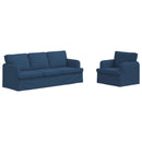 vidaXL Kanapé Szett 2 pcs Kék 201 x 80 x 85 cm szövet