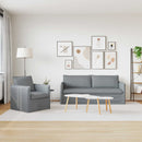 vidaXL Kanapé Szett 2 pcs Világosszürke 196 x 82 x 85 cm Szövet