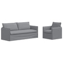 vidaXL Kanapé Szett 2 pcs Világosszürke 196 x 82 x 85 cm Szövet