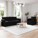 vidaXL Kanapé Szett 2 pcs Fekete 196 x 82 x 85 cm Szövet