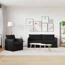 vidaXL Kanapé Szett 2 pcs Fekete 196 x 82 x 85 cm Szövet