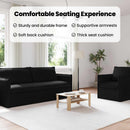 vidaXL Kanapé Szett 2 pcs Fekete 196 x 82 x 85 cm Szövet