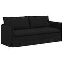 vidaXL Kanapé Szett 2 pcs Fekete 196 x 82 x 85 cm Szövet
