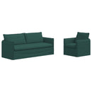vidaXL Kanapé Szett 2 pcs Sötétzöld 196 x 82 x 85 cm Szövet