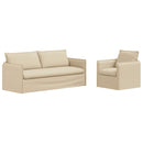 vidaXL Kanapé Szett 2 pcs Krémszínű 196 x 82 x 85 cm Szövet