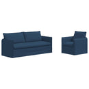 vidaXL Kanapé Szett 2 pcs Kék 196 x 82 x 85 cm Szövet