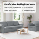 vidaXL Kanapé Szett 2 pcs Világosszürke 245 x 82 x 80 cm szövet
