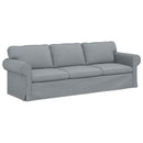 vidaXL Kanapé Szett 2 pcs Világosszürke 245 x 82 x 80 cm szövet
