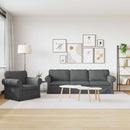 vidaXL Kanapé Szett 2 pcs Sötétszürke 245 x 82 x 80 cm szövet