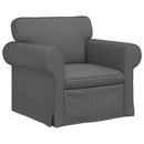 vidaXL Kanapé Szett 2 pcs Sötétszürke 245 x 82 x 80 cm szövet