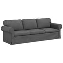 vidaXL Kanapé Szett 2 pcs Sötétszürke 245 x 82 x 80 cm szövet