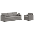 vidaXL Kanapé Szett 2 pcs Világosszürke 228 x 78 x 80 cm Bársony