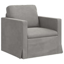 vidaXL Kanapé Szett 2 pcs Világosszürke 228 x 78 x 80 cm Bársony