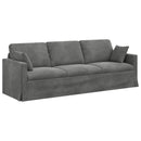 vidaXL Kanapé Szett 2 pcs Sötétszürke 228 x 78 x 80 cm Bársony