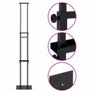 vidaXL Kiállító Állvány 2 db Fekete 30 x 23,5 x 210 cm Acél