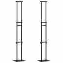 vidaXL Kiállító Állvány 2 db Fekete 30 x 23,5 x 210 cm Acél