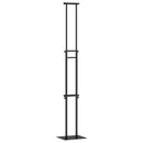 vidaXL Kiállító Állvány 2 db Fekete 30 x 23,5 x 210 cm Acél