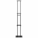 vidaXL Kiállító Állvány 2 db Fekete 30 x 23,5 x 210 cm Acél