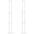 vidaXL Kiállító Állvány 2 db Fehér 30 x 23,5 x 210 cm Acél