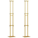vidaXL Kiállító Állvány 2 pcs Arany 30 x 23,5 x 210 cm Acél