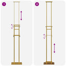 vidaXL Kiállító Állvány 2 pcs Arany 30 x 23,5 x 210 cm Acél