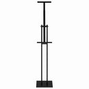 vidaXL Kiállító Állvány 2 db Fekete 26,5 x 26,5 x 150 cm Acél