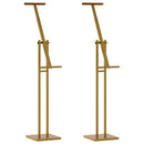 vidaXL Kiállító Állvány 2 pcs Arany 26,5 x 26,5 x 150 cm Acél