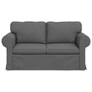 vidaXL Kanapé Sötétszürke 155 x 82 x 80 cm szövet
